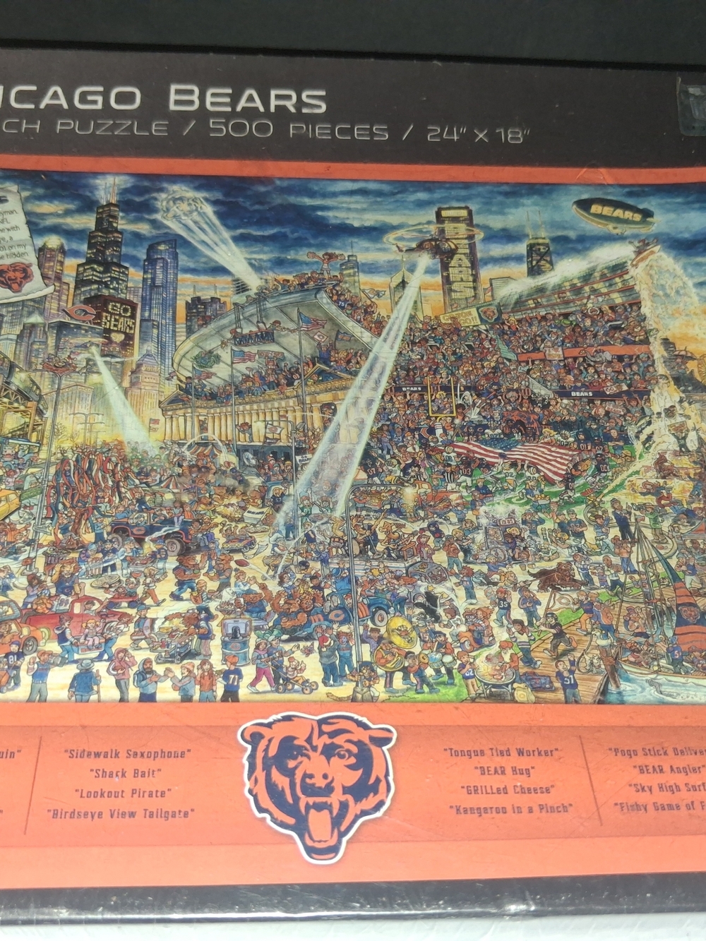 Chicago Bears FIND Joe The Journeyman Search Puzzle 500 Pcs NEW SEALED 24" × 18"